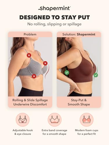 Image of SHAPERMINT Bras for Women - Lingerie Bra, Bralettes for Women with Support, No Underwire Plus Size Bras for Women