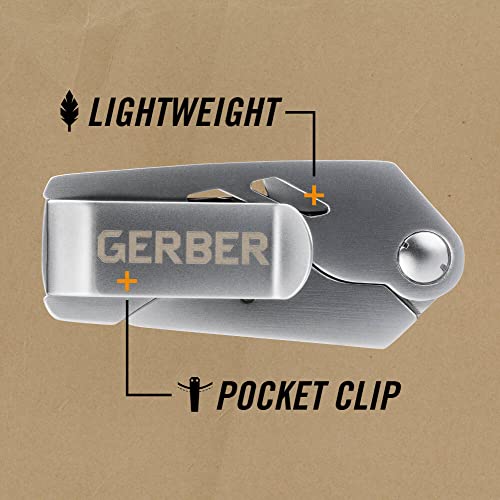 Image of Gerber Gear EAB Lite Pocket Razor Knife with Money Clip - EDC Gear Folding Stainless Steel Utility Knife with Box Cutter Blade for Everyday Carry (Pack of 2)