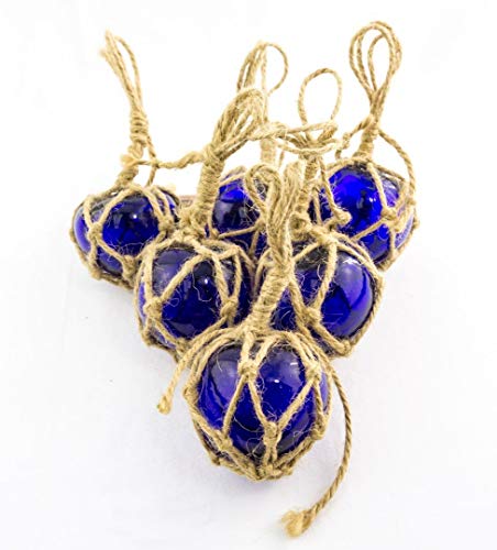 Cobalt Glass Float Balls | Fishing Buoy Balls 2" | Perfect For Beach Weddings Or As Christmas Ornaments | Plus Free Nautical Ebook By Joseph Rains (6 Pack) #TOP3