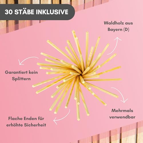 Partyset 4 x 200 Gramm Zuckerwatte Zucker inklusive 30 Zuckerwatte Stäbe | Apfel, Banane, Blaubeere, Erdbeere | Natürliche Aromen & Farbstoffe ohne AZO | Set für Zuckerwattemaschine von I WANT CANDY® – Bild 5