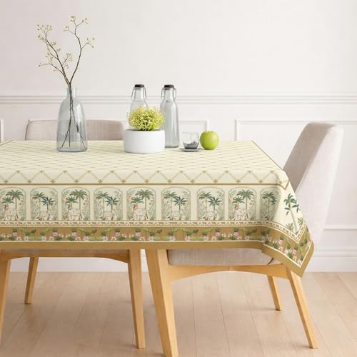 Image of STITCHNEST 'Tavola Luxe Series' Dining Table Cover 60x90 Inches | 6 Seater - 8 Seater Rectangular Dining Table Cover | Premium Fabric, Washable & Colour Fast