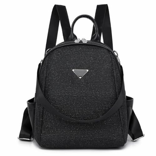 Sac à dos simple et élégant noir et blanc à grande capacité