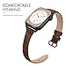 SWEES Slim Leather Band Compatible for Apple Watch 38mm 40mm 41mm 42mm Series 10, Slim Thin Elegant Top Grain Genuine Leather Strap Compatible for iWatch Series 10 9 8 7 6 5 4 3 2 1 SE Women