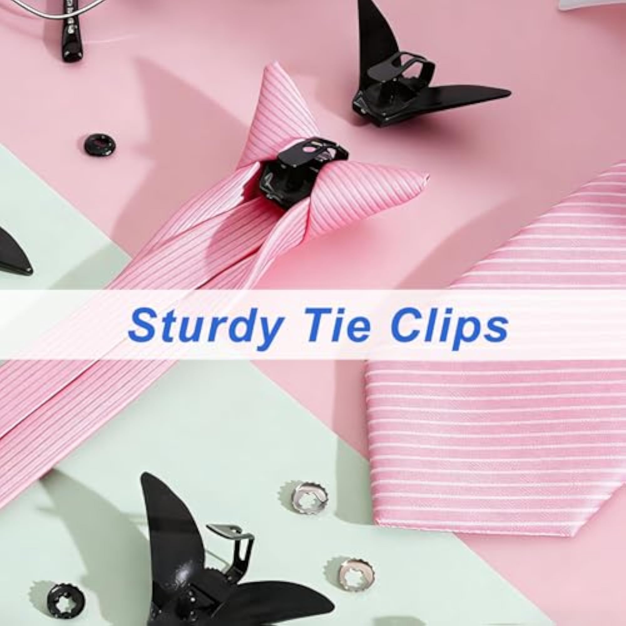 10 Pcs Triangle Tie Pin Set for Men, Formal Wear