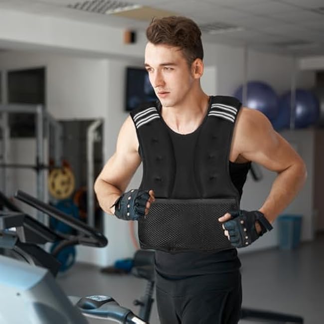 Adjustable Weighted Vest for Men Women Weights Included, 4-10lbs/11-20lbs Body Weight Vests Adjustable for Running, Training Workout, Jogging, Walking