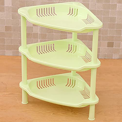 Smandy Organizador de Estantes de Baño de 3 Niveles, Montaje sin Herramientas, Material PP Resistente, Versátil para Baño, Cocina, Lavadero (triángulo)
