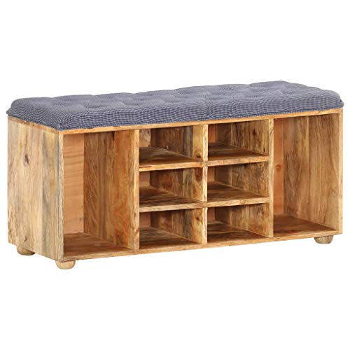 Banc de couloir en bois contre le désordre avec 8 rangements