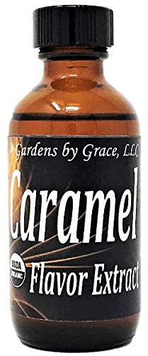 Organic Flavor Extract Caramel | Use in Gourmet Snacks, Candy, Beverages, Baking, Ice Cream, Frosting, Syrup and More | GMO-Free, Vegan, Gluten-Free, 2 oz