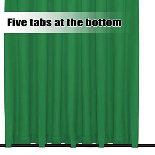 Image of Easy-Going Outdoor Curtains for Patio 1 Panel, 110x96 inch, Green | Waterproof, Windproof, Weatherproof Privacy Outdoor Curtains for Cabanas Porches and Pergolas, Grommet Top and Tab Bottom