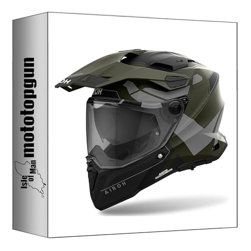 Casque Airoh Commander 2 Reveal Vert Militaire S éliminez les turbulences en moto dual