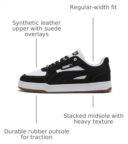 PUMA Men's Caven III Shoes, Black- Silver- White SS26, 13 Puma Caven Iii Plus Sd - image 3