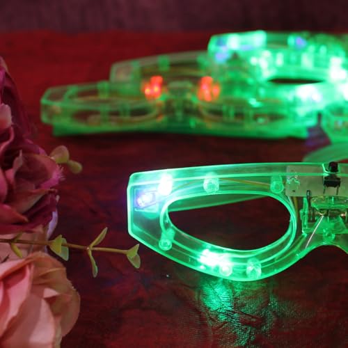 Image of KYNA Set of 6Pcs LED Flashing Light Goggles for Kids Girls & Boys Party Supplies for Children (m7)