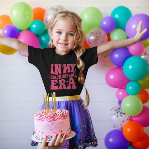 Image of BeWithYou Birthday Girl Shirt in My Birthday Era Shirts Girls Its My Era Cute Graphic Tee Kids Party Outfit