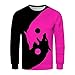 Produktbild CCIKun Neu Herren 3D Druck Grafik Pullover Sweatshirt Langarm Rundhals Pullover Freizeit Sweatjacke Mode Männer Shirt Training läuft Sweatshirt (Pink,XXXL)