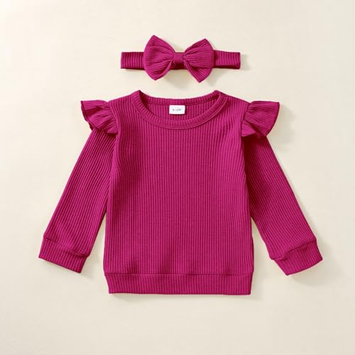 Baby Girl Clothes Fall Winter Outfits Infant Toddler Girls Outfit Long Sleeve Sweatshirt Pants Headband Outfits Set4