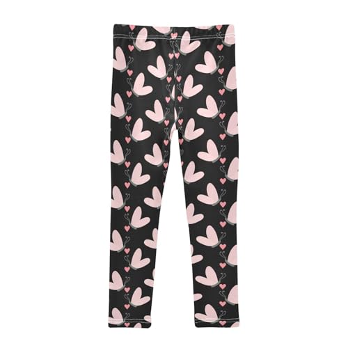 Butterflies in Love Girls Leggings,Workout Leggings for Girls Toddler Athletic Leggings Size for 3-10T2
