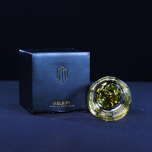Image of Melbify Gold Opera Whiskey Glass Gift Set | 1 pcs Set | 300 ml | Ultra-Premium | Gold-Bottomed | Imported | Luxurious | Ideal for Wedding Gifts, Anniversary, VIP and Corporate Gifts