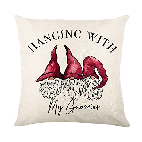 Miletine Fundas de almohada para decoración de Navidad, serie de decoración navideña, funda de almohada para sofá, sofá, cojín de interior, funda de cojín de algodón para el hogar sofá B Cover