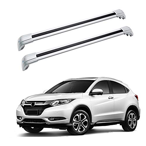 MotorFansClub Roof Rack Cross Bars Fit for Compatible with Honda HRV HR-V 2016 2017 2018 2019 Cargo Crossbars Top Roof Luggage Rack Rails Aluminum Alloy