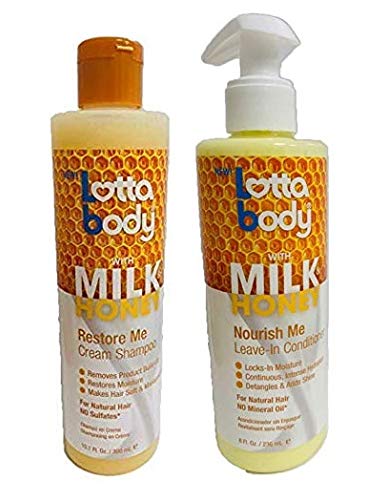 Conjunto combinado Lottabody Lotta Body With Milk Honey Nourish (Lv-In-Cond & Shampoo)