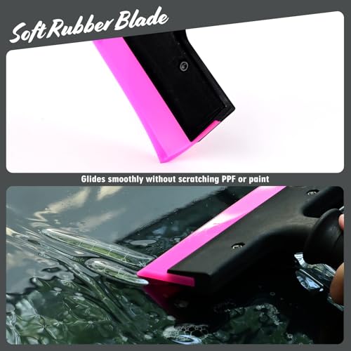 Image of EHDIS Dual-Handle 14-Inch Squeegee - Water Removal for PPF Vinyl & Printing | Wide Rubber Blade Large Area Water Removal Tool Ink Spreading for Printing Car Wrap Vinyl and Window Tint Installing