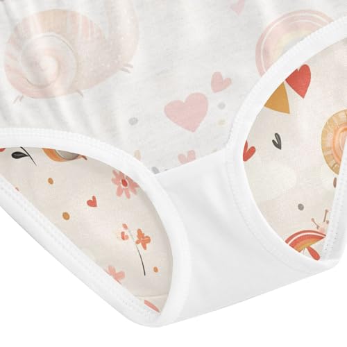 Wusikd Snails Girls' Underwear Cotton Hearts Girls Briefs Soft Toddler Underwear 2T 5