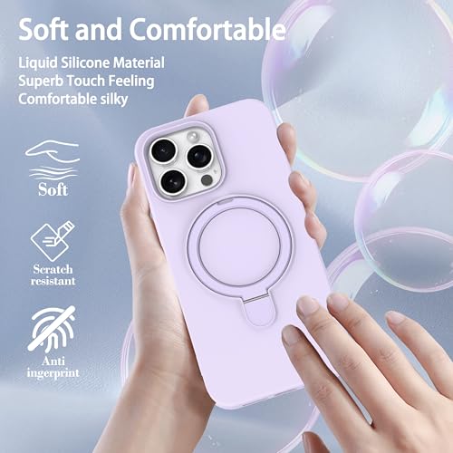 Coque iPhone 16 Pro Max antichoc violette compatible MagSafe avec béquille intégrée - 2