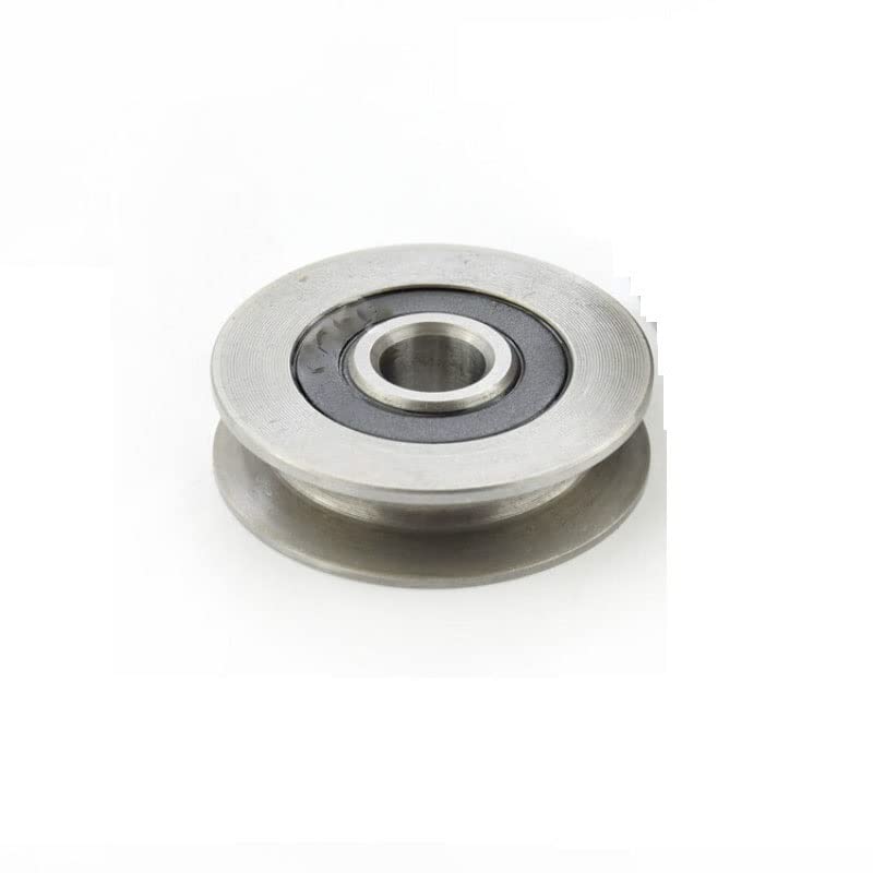 10/12 * 50 * 13mm 6301RS roulements en acier, U rainures V fond rond 5cm poulie, roue de guidage 6mm, roue de levage de câble métallique(10x50x13mm)