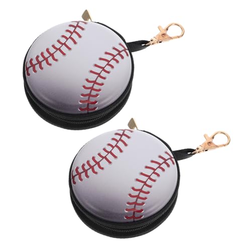 2pcs Tinplate Purse Cute Baseball Pattern Mini Wallets for Boys and Girls Lightweight Storage Box for and Accessories for Friends and Classmates