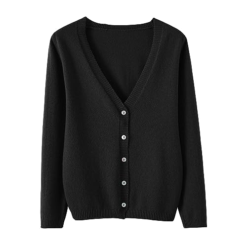 Generico cardigan estivo donna, Maglione Basic con Bottoni e Scollo a V, Coprispalle Elegante Casual per Abiti e Top