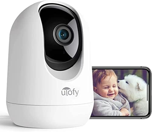 ULOFY 360° Pet Camera with Phone App, Indoor Security Camera for Baby/Dog, Pan/Tilt Video Baby Monitor with Super IR Night Vision, Motion Detection & 2-Way Audio, Works with Alexa & Google Assistant