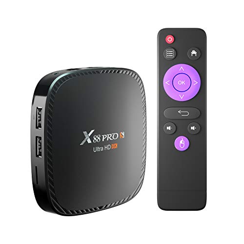 Android TV Box, HK1 MAX RK3318 Quad-Core Android 9.0 TV Box 4 GB RAM/32 GB ROM suporte 2.4Ghz/5,0 GHz WiFi Bluetooth 4.0, 4K HDMI DLNA 3D Smart TV Box