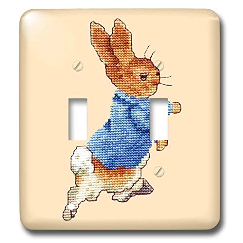 3dRose Peter Rabbit - Interruptor de palanca doble (LSP_932_2), varía
