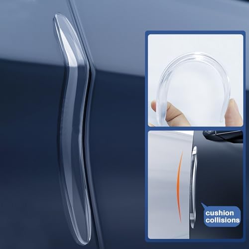 Car Door Edge Protector 6PCS Universal Door Guard Anti-Collision Strip Transparent - 4