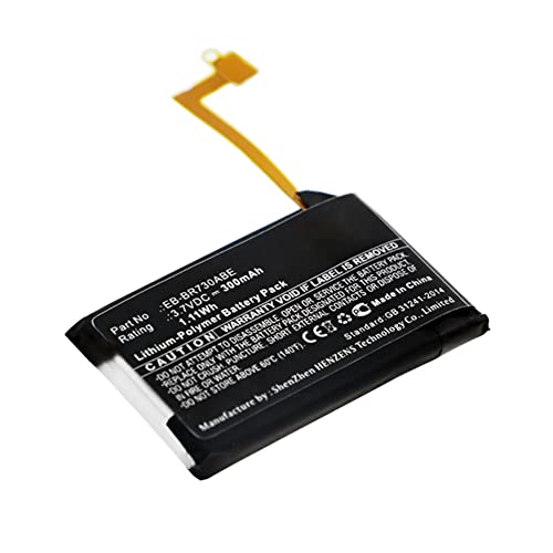 Synergy Digital Smartwatch Battery, Compatible with Samsung SM-R730V Smartwatch, (Li-Pol, 3.7V, 300mAh) Ultra High Capacity, Replacement for Samsung EB-BR730ABE Battery