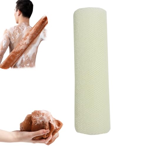 Afroscrub African Net Sponge, Afro Scrub Auténtica esponja exfoliante africana, nueva exfoliante corporal (blanco lechoso)