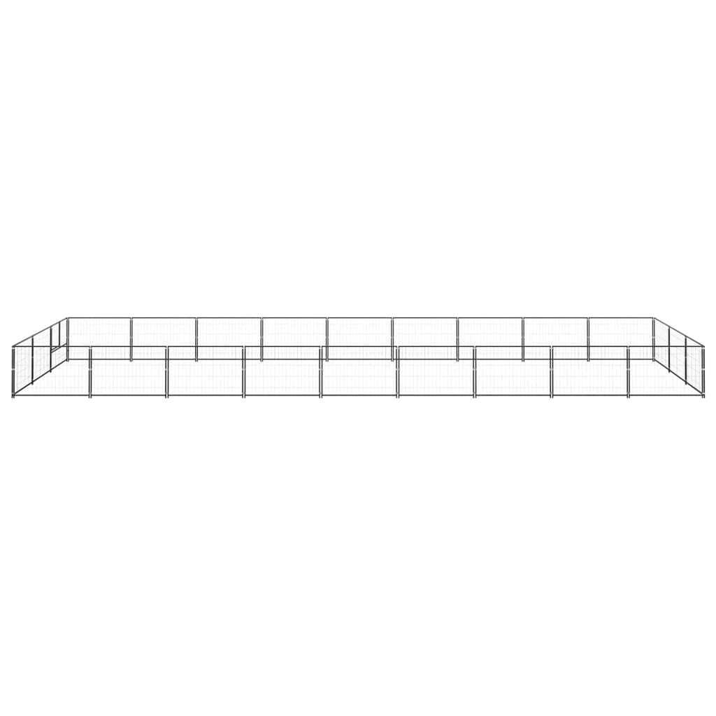 Artykuły dla zwierząt - Hodowla psów, czarna, 27 m² stal, zwierzęta i artykuły dla zwierząt