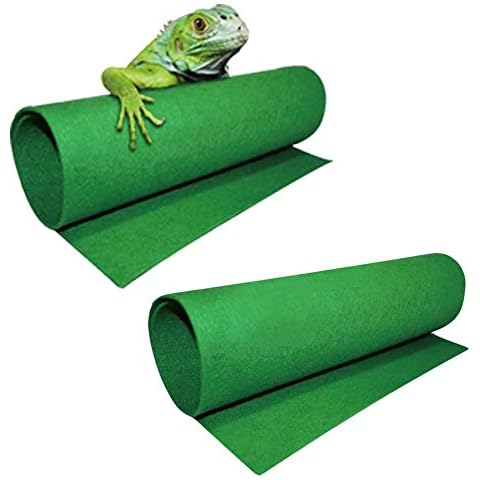ASOCEA 2 Pcs Bearded Dragon Reptile Carpet Mat Lizard Terrarium Bedding Substrate Liner Snake Bedding Supplies and Accessories Suitable for Snakes Gecko Tortoise Iguana and Others Small Reptile Cover