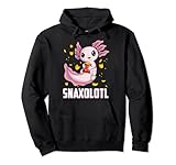 Photo Gallery fun cute kawaii axolotl snaxolotl eating snacks food sweets felpa con cappuccio Photo Gallery fun cute kawaii axolotl snaxolotl eating snacks food sweets felpa con cappuccio
