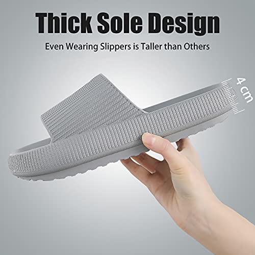 Image of rosyclo Cloud Slippers for Women and Men, Pillow House Slippers Shower Shoes Indoor Slides Bathroom Sandals, Ultimate Comfort, Lightweight, Thick Sole, Non-Slip, Easy to Clean