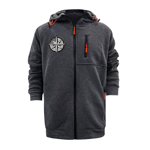 Sweatshirt homme basique zippé bleu marine : le pull confortable pour vos moments de détente