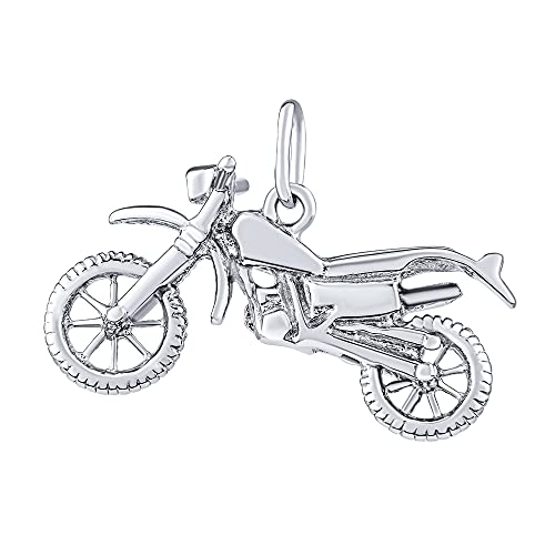 SILVEGO - Pendentif Homme - Argent 925/1000 - Moto Cross