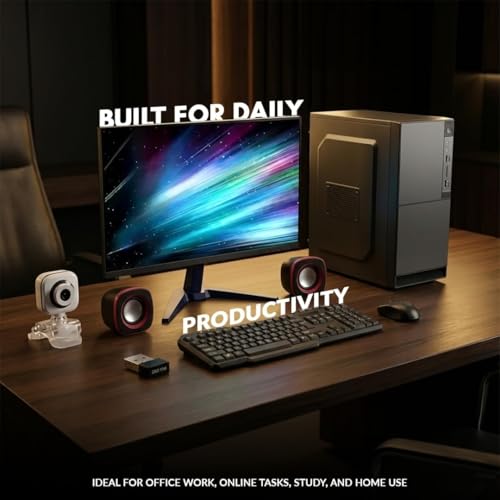 Image of Desktop Computer Set, Core i5, 8GB RAM, 256GB SSD + 500GB HDD, Windows 11 Home, 19 Inch LED Monitor, Keyboard & Mouse