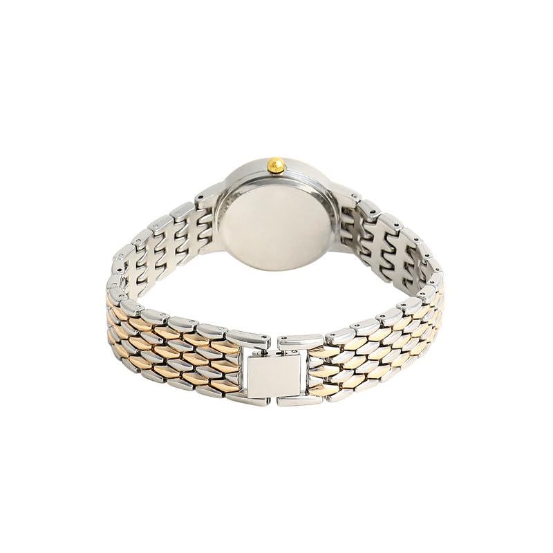 Image of Haute Sauce Women's The Serpenti Round Watch | Multicolour Stainless Steel Strap | Ivory White Dial | One-Size | Foldover Closure | Quartz | Battery | Wrist Belt Watch for Female and Girls