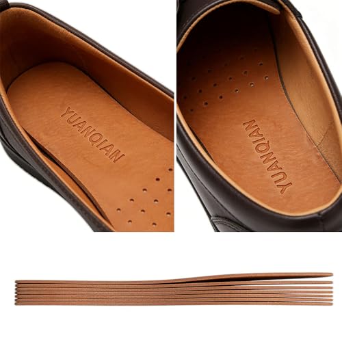 Image of Genuine Leather Shoe Insoles, Absorbent Ultra Thin Pigskin Leather Insoles Break in and Conform to the Shape of Feet (10)