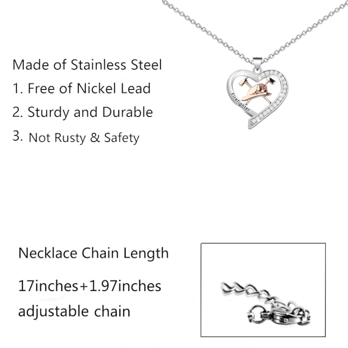 FUSTMW Firefighter Necklace Firefighter Jewelry Gifts for Mom Wife Girlfriend Firefighter Firewomen Appreciation Gifts2