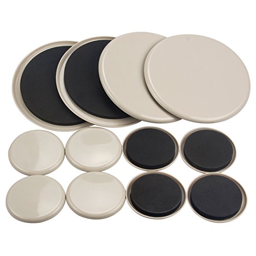 12PCS Furniture Movers 3.5 Inch And 7 Inch Plastic Sliders Multi Sizes For Carpet Kentucky 