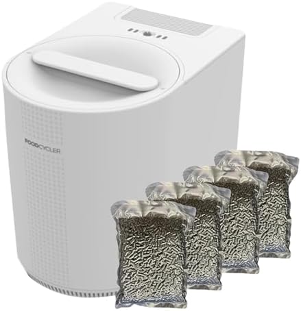 FoodCycler Eco 3 Food Waste Recycler with 4-Pack Carbon Filters – Kitchen Countertop Composter with Odor Control – Compact, Efficient, Easy to Maintain