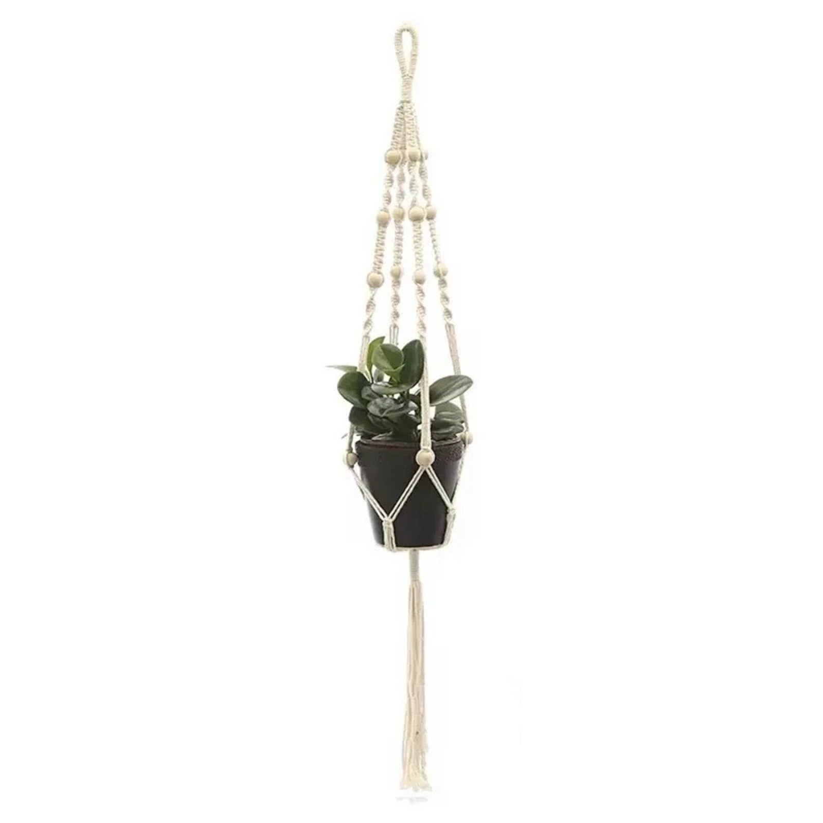 JFNKLFG Woven Plant Pot Woven Plant Hanging Baskets, Indoor Pot Holders, Adjustable Length, Garden Decoration(Color2)