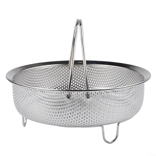 Vaporizador plegable para olla a presión que evita verduras blandas de 14 a 24 cm 6